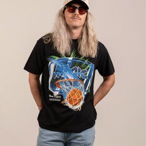 Duvin Design Co. Vintage Inspired Orlando Magic Black Cotton T-Shirt Size Large